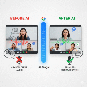 Image of Google Meet’s New AI Noise Cancellation